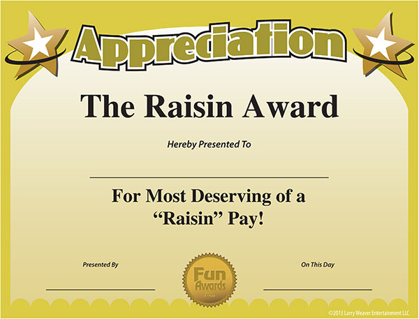 certificates of appreciation