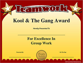 certificate of teamwork