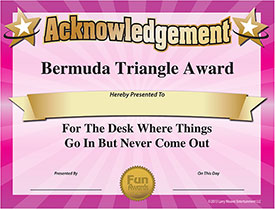 fun award certificates
