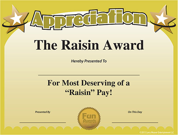 Certificate of Appreciation