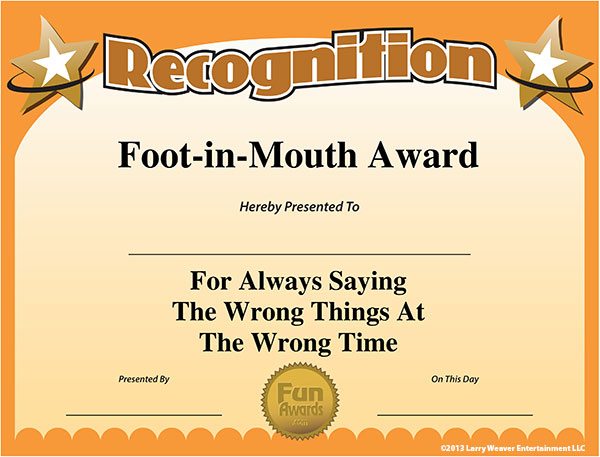 annoying award
