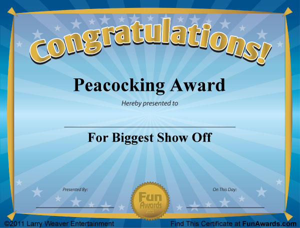 Funny Award Certificates 101 Funny Certificates To Give Family