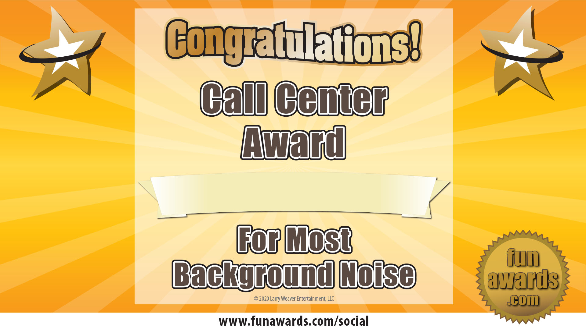Call Center Award
