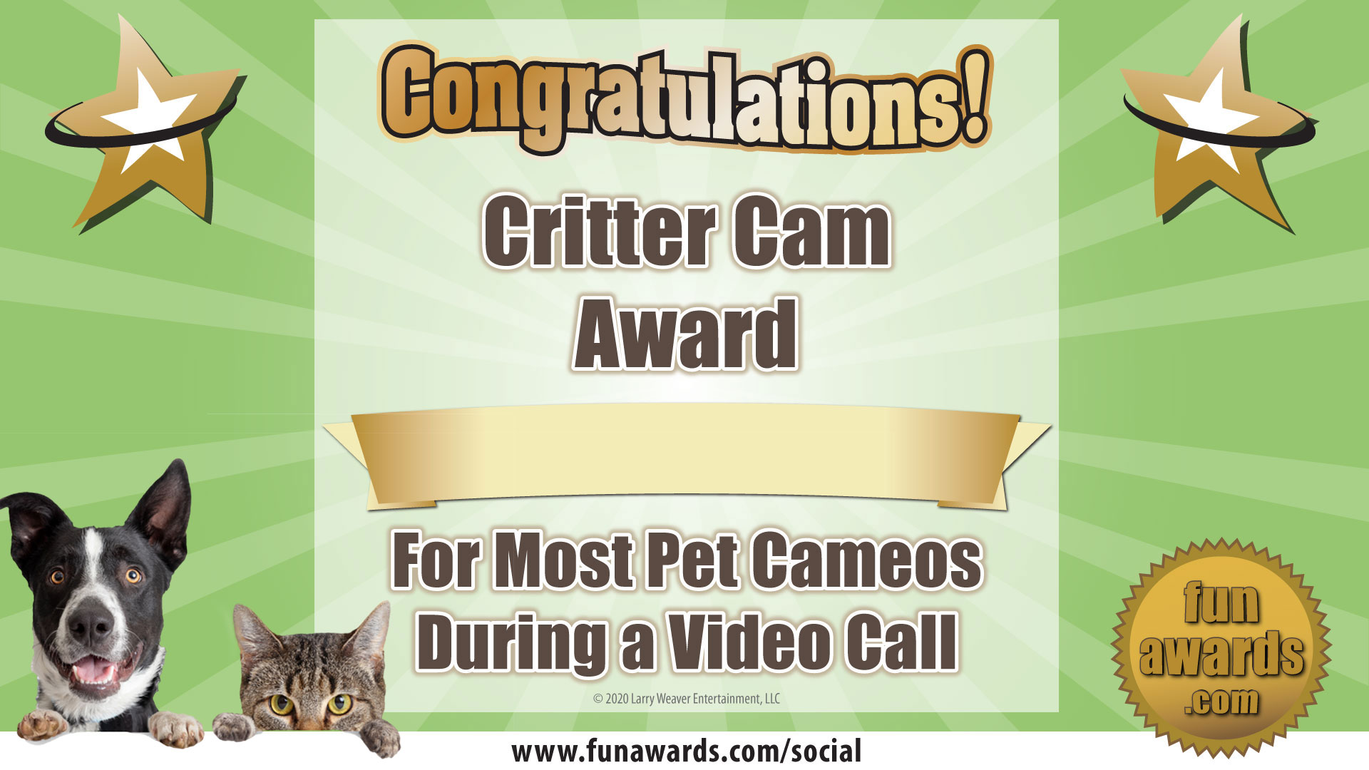 Critter Cam Award