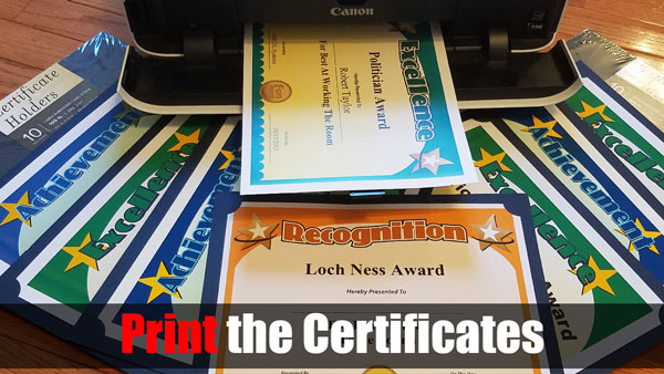 Print the Certificates