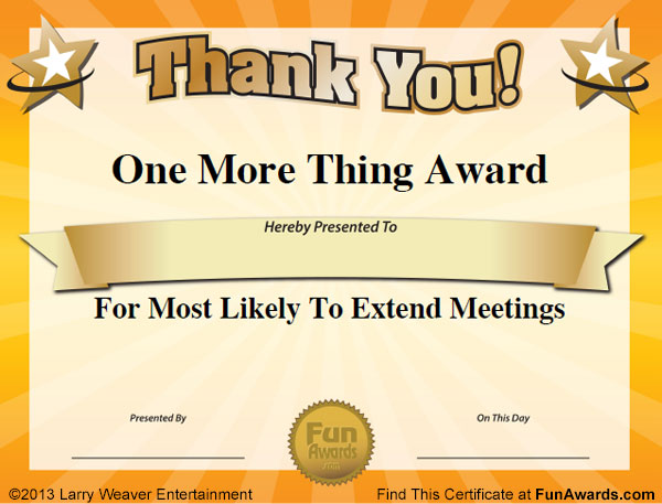 Funny Office Award