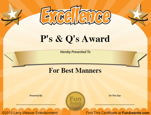 Free Funny Award Certificate Templates For Word