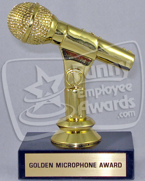 Funny Microphone Award Trophy