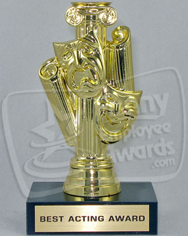 funny acting trophy