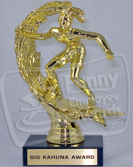 funny surfing trophy